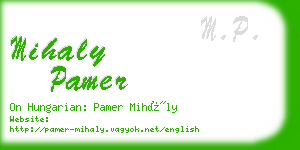 mihaly pamer business card